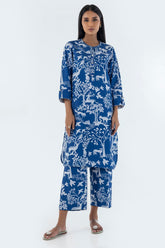 Stitched Basic Printed Shirt + Culotte