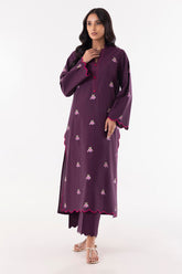 Stitched Purple Embroidered Shirt + Culotte