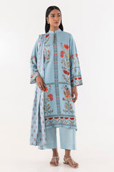 Stitched Multi Printed Shirt + Culotte + Dupatta