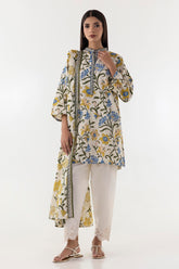 Stitched Multi Printed Shirt + Dupatta