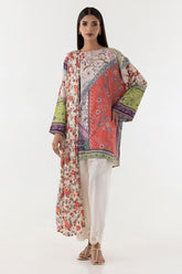 Stitched Multi Printed Shirt + Dupatta