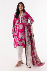 Stitched Multi Printed Shirt + Dupatta