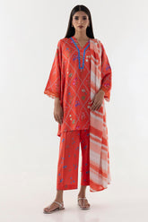 Stitched Multi Printed Shirt + Culotte + Dupatta
