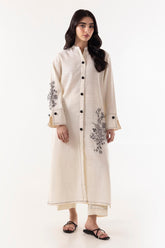 Stitched Beige Embroidered Shirt