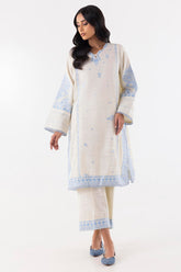 Stitched Cream Embroidered Shirt