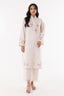 Stitched Off White Embroidered Shirt + Culotte