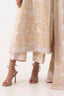 Stitched Beige Embroidered Culotte