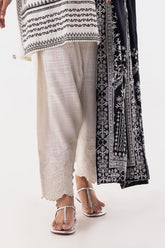 Stitched Beige Embroidered Shalwar