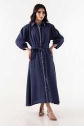 Stitched Blue Dress