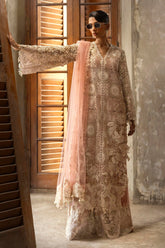 Stitched Tea Pink Embroidered Shirt + Pants + Dupatta