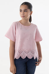 Stitched Dyed Kids Poplin Top