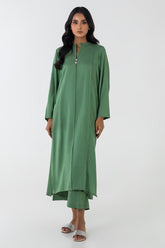 Stitched Green Linen Shirt + Culotte