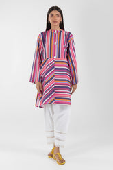 Stitched Boxy Printed Shirt