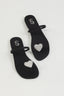 Black Heart Toe Ring Flats
