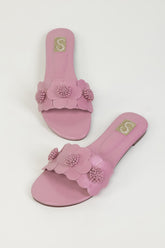 Pink Floral Flats