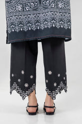 Stitched Black Culotte