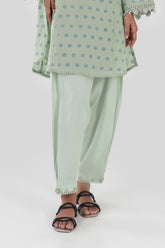 Stitched Green Printed Shalwar