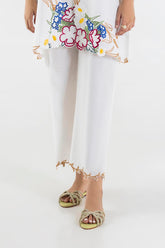 Stitched Off White Culotte