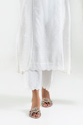 Stitched White Culotte
