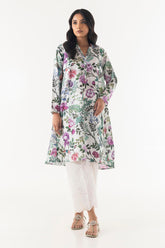 Stitched Floral Printed Lawn Shirt