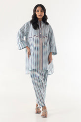 Stitched Printed Lawn Shirt + Bottom