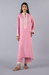 Stitched Embroidered Linen Shirt