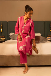 Stitched Lawn Embroidered Shirt + Cuotte