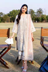 Stitched Embroidered Cotton Shirt + Culotte + Dupatta
