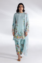 Stitched Muzlin Lawn Suit