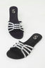 Black Diamante Flats