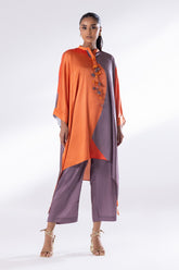 Stitched Satin Printed Set