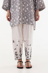 Stitched Linen Embroidered Skinny Shalwar