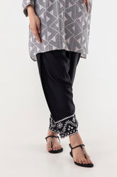 Stitched Embroidered Linen Shalwar