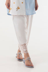 Stitched Lawn Embroidered Skinny Shalwar