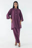 Stitched Dark Muave Printed Shirt + Shalwar