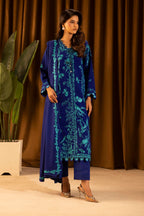 Unstitched Slub Muzlin 3 Piece Suit