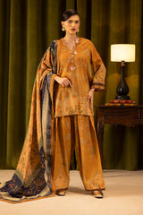 Unstitched Linen Muzlin 3 Piece Suit