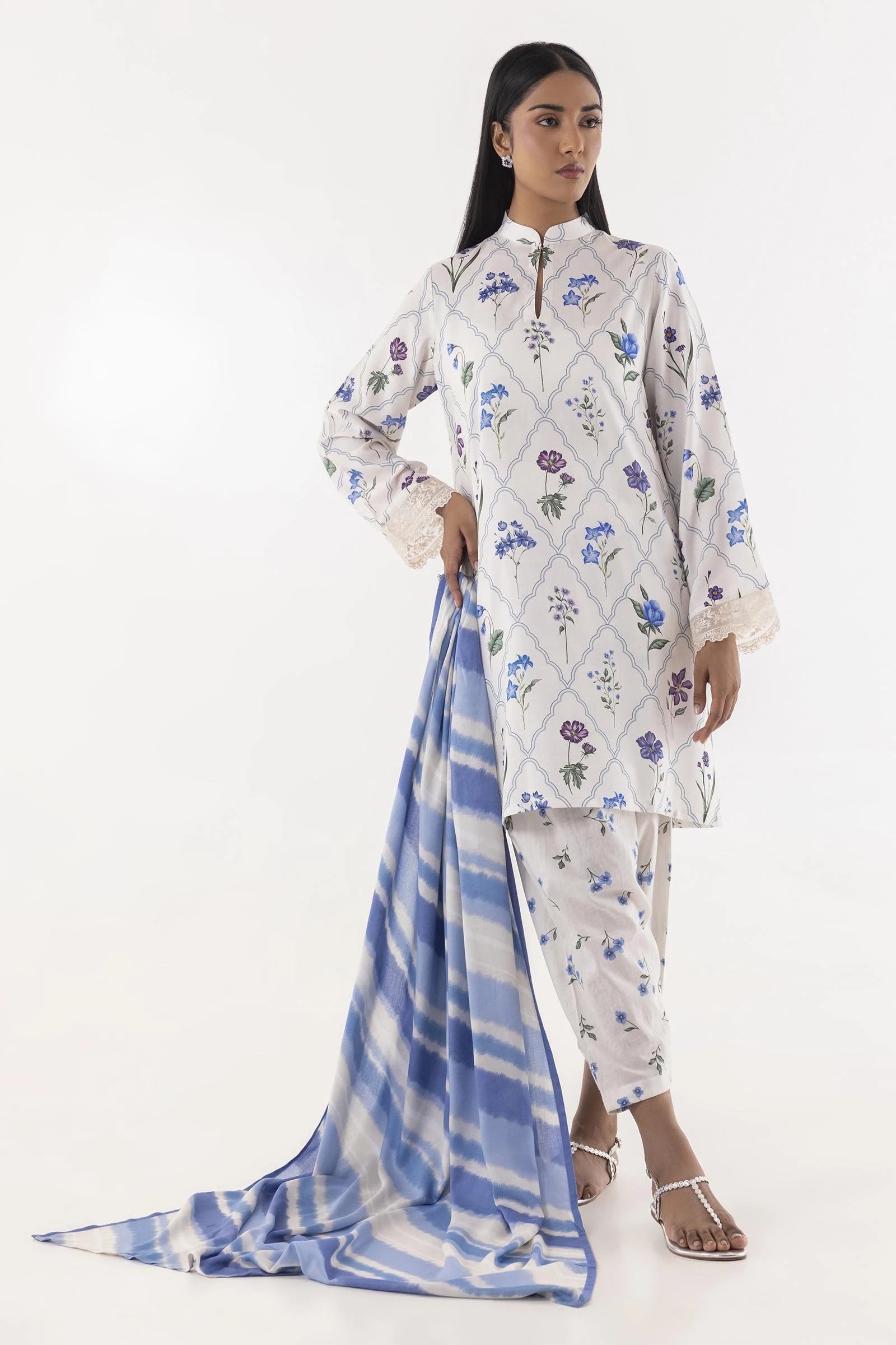 Stitched Multi Printed Shirt + Shalwar +Dupatta Main image