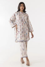 Stitched Blended Jacquard Printed Shirt + Culotte