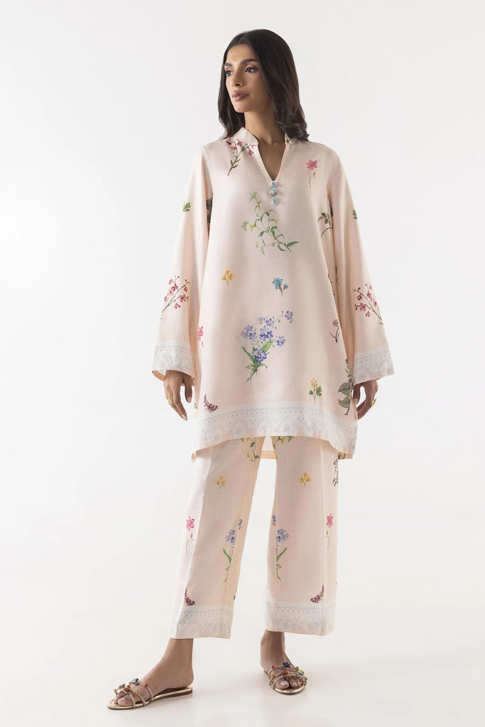 Stitched Blended Jacquard Shirt + Culotte