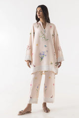 Stitched Blended Jacquard Shirt + Culotte