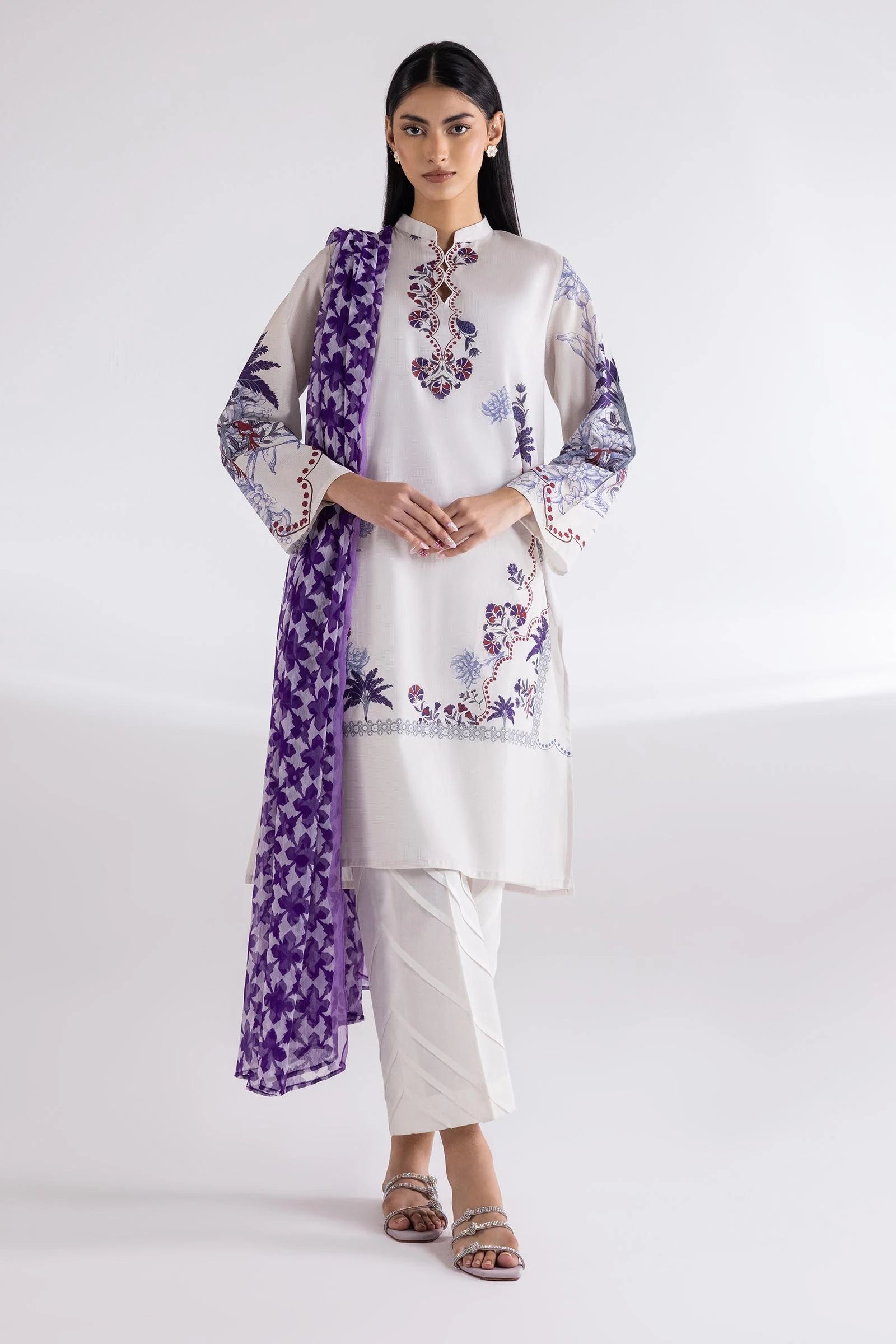 Stitched Mahay Lawn Shirt + Dupatta Main image