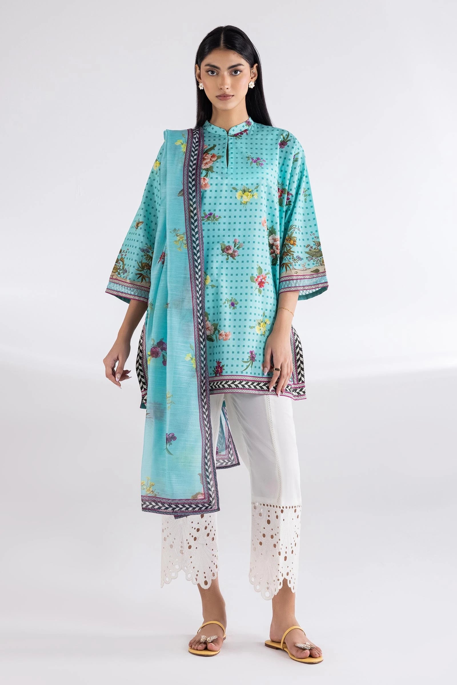 Stitched Mahay Lawn Shirt + Dupatta Main image