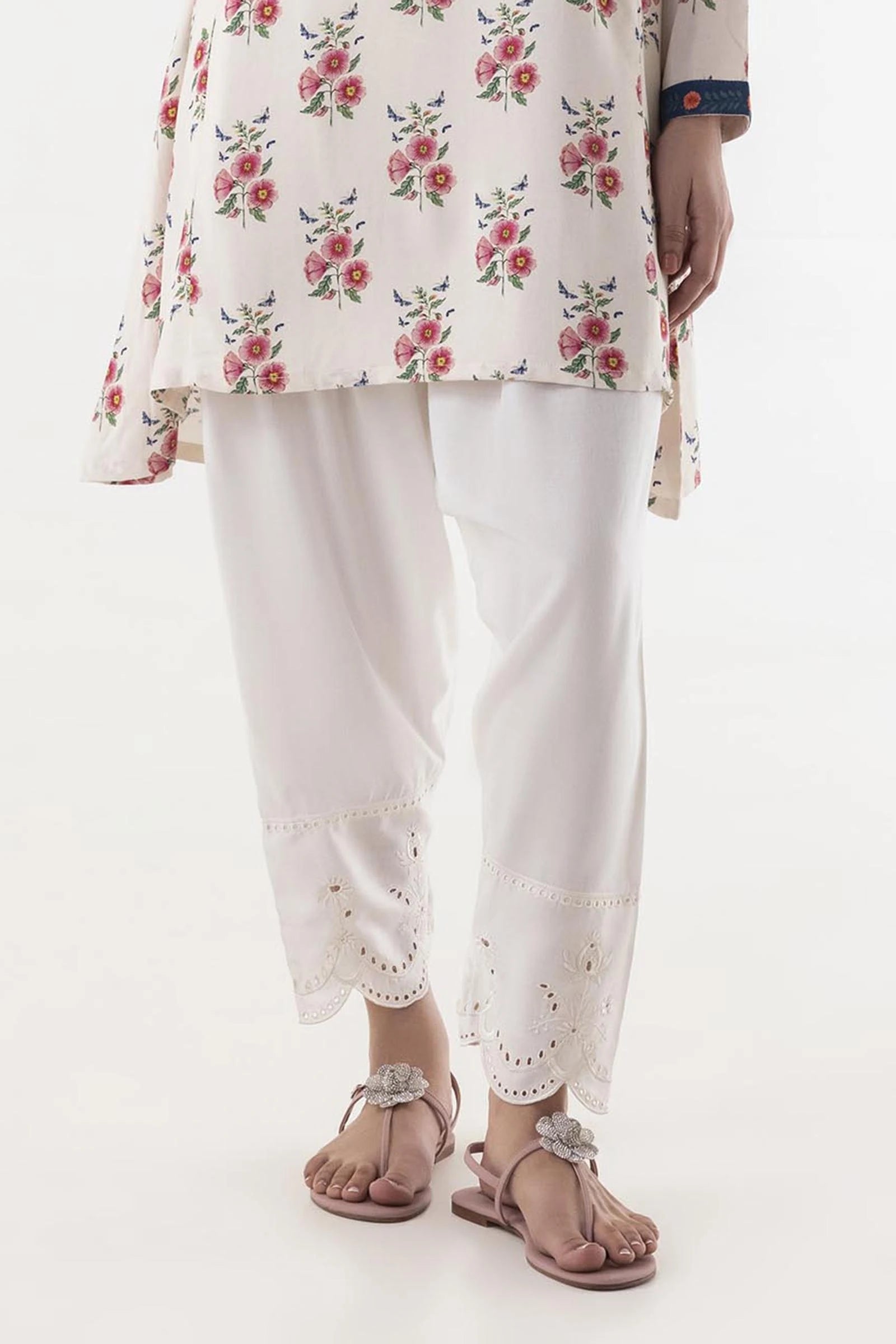 Stitched Embroidered Linen Skinny Shalwar Main image