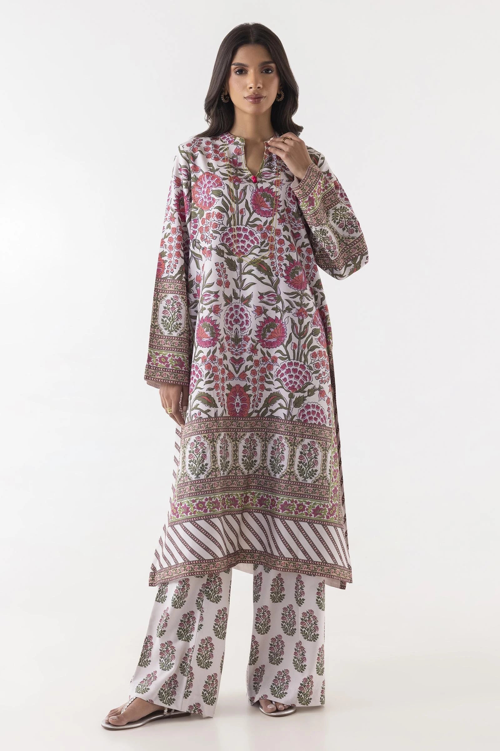 Stitched Multi Printed Shirt + Culotte Main image