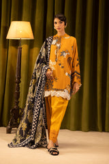 Unstitched Linen Muzlin 3 Piece Suit