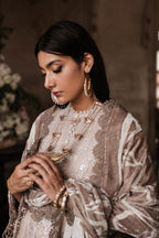 Unstitched Embroidered Organza Suit