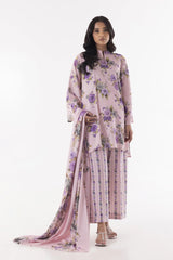 Stitched Multi Printed Shirt + Culotte +Dupatta