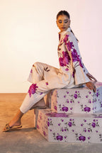 Stitched Blended Jacquard Printed Shirt + Culotte