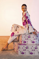 Stitched Blended Jacquard Printed Shirt + Culotte